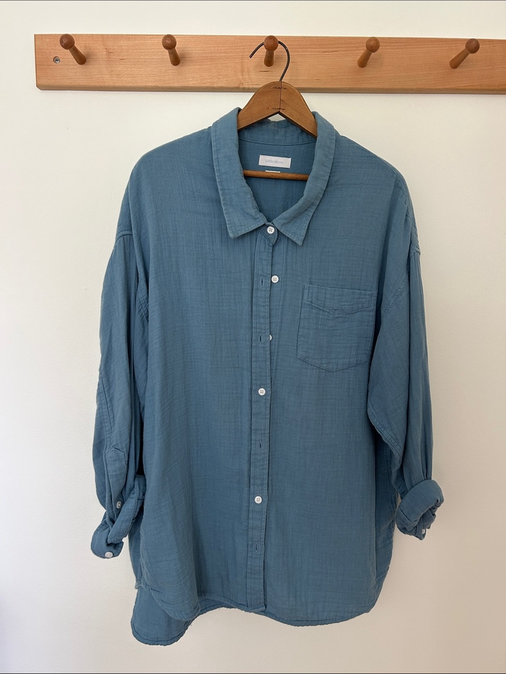 Little Moon AirPlush Cotton Sail Shirt, Blue, Large